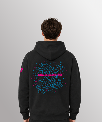 SR RL SPLATTER HOODIE - BLACK