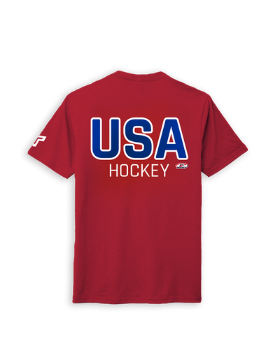 SR USA HOCKEY ARCH TEE - RED