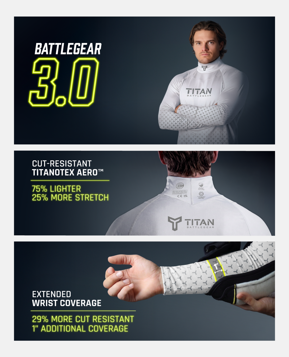 CUT-RESISTANT BASELAYER 3.0 - WHITE