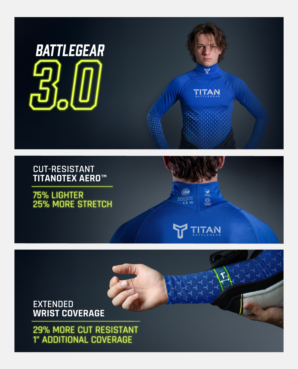 YTH CUT-RESISTANT BASELAYER 3.0 - ROYAL