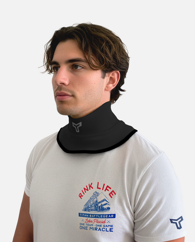  black hockey neck guard titan battlegear