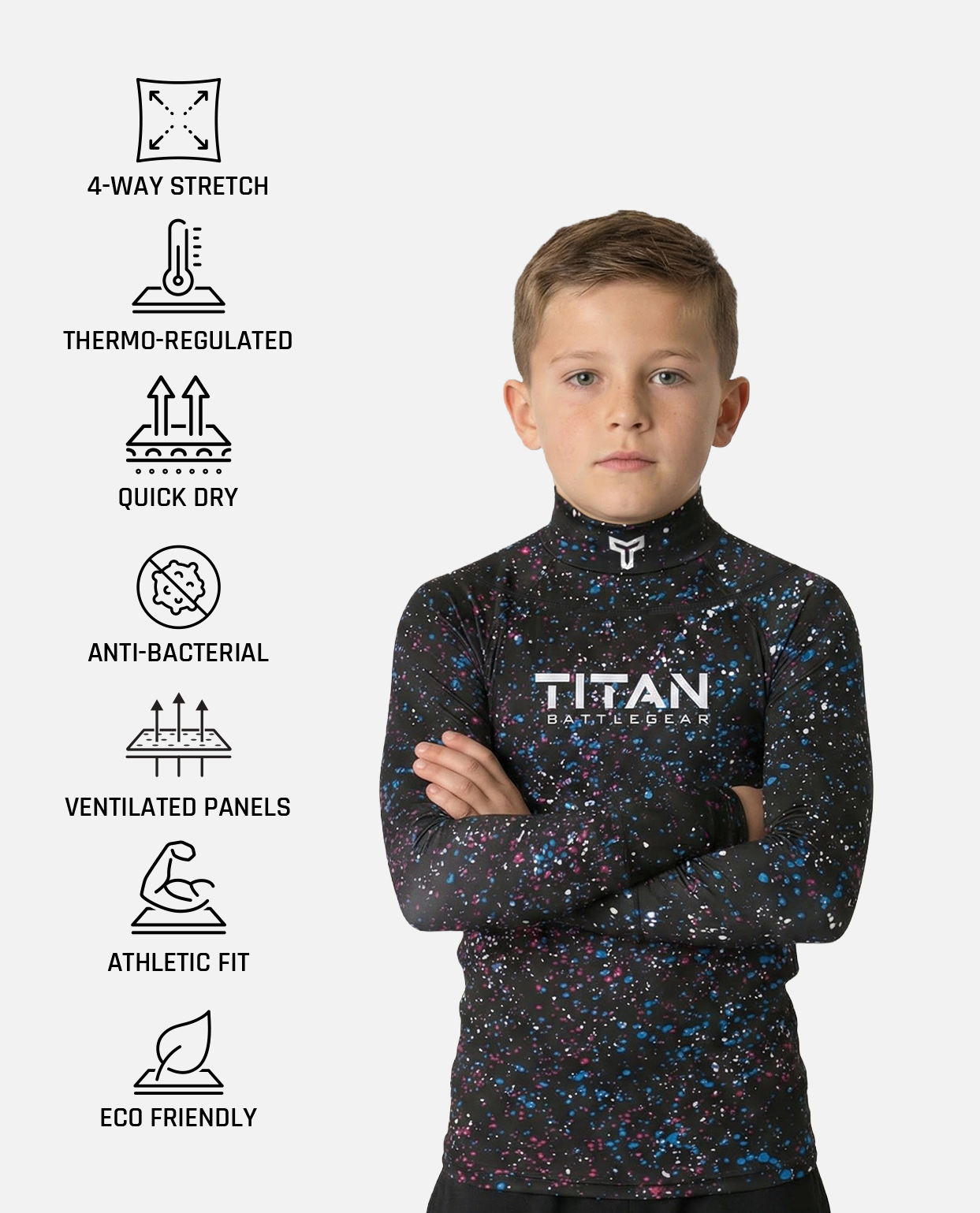 CUT-RESISTANT BASELAYER - GALAXY SPLATTER