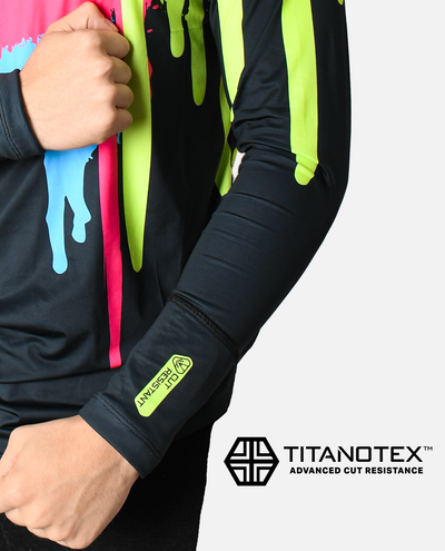 CUT-RESISTANT BASELAYER - NEON GRAFFITI