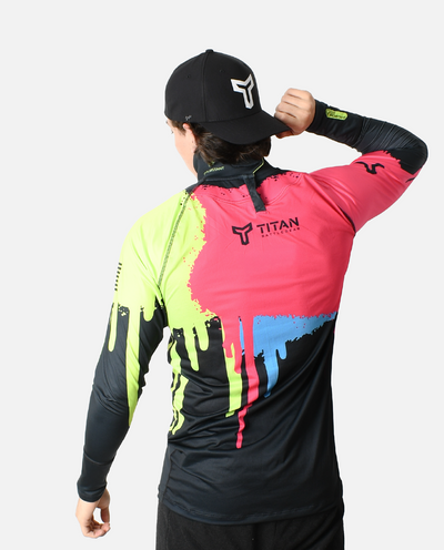 CUT-RESISTANT BASELAYER - NEON GRAFFITI