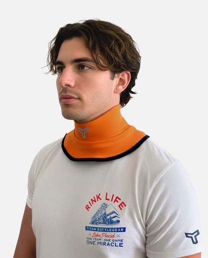 Orange Titan Battlegear hockey neck guard