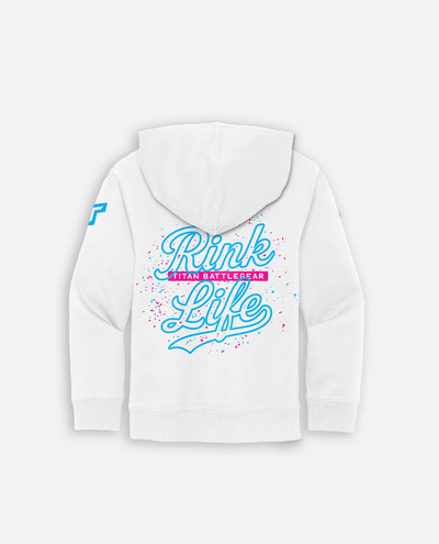 YTH RL SPLATTER HOODIE - WHITE