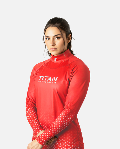BG 2.0 LS NECK GUARD SHIRT - TEAM RED