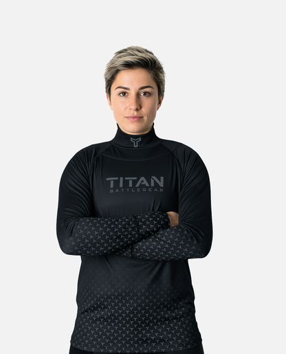 BG 2.0 LS VELCRO NECK GUARD SHIRT - BLACK