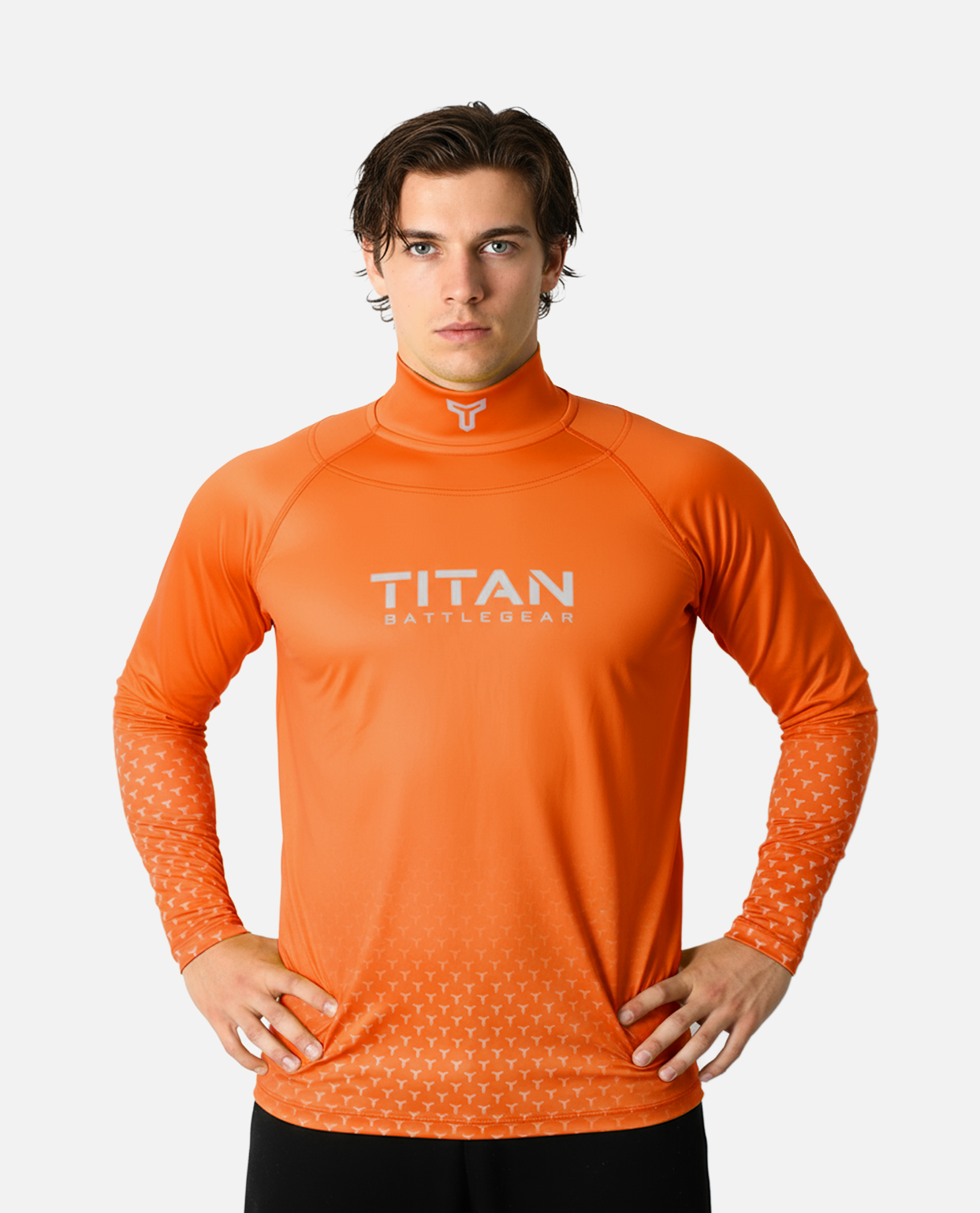 BG 2.0 LS NECK GUARD SHIRT - TEAM ORANGE