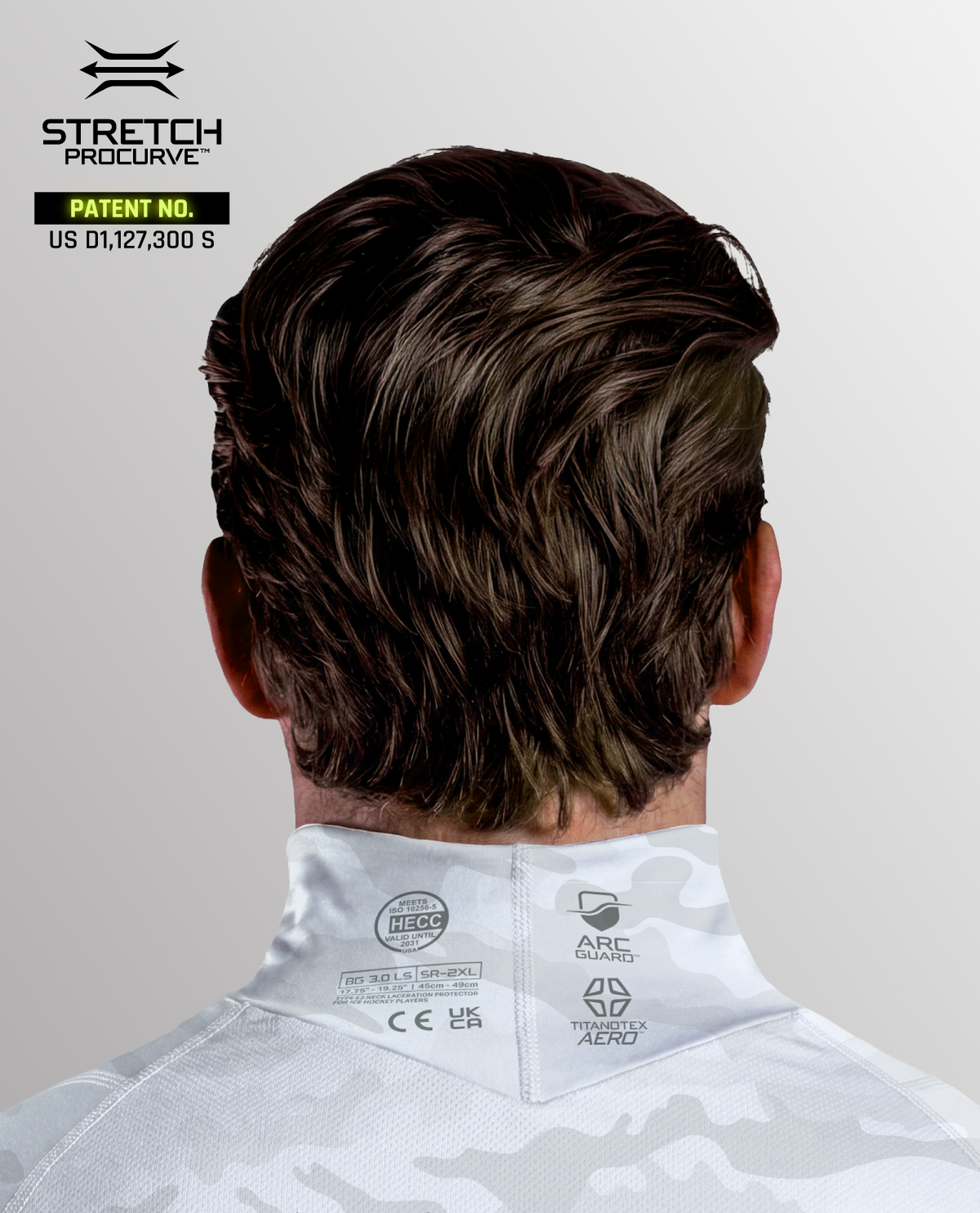 YTH CUT-RESISTANT BASELAYER 3.0 - WHITEOUT CAMO