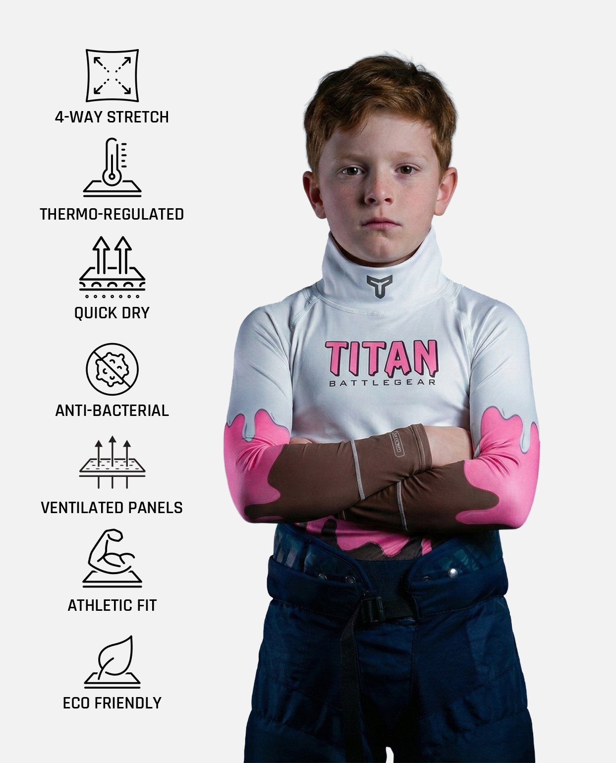 BG 2.0 LS NECK GUARD SHIRT - TRIPLE THREAT