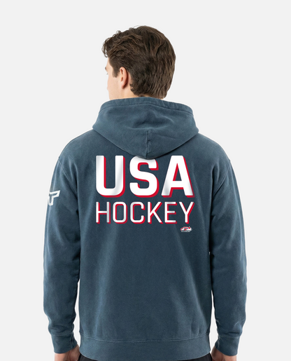 SR USA HOCKEY HOODIE - NAVY