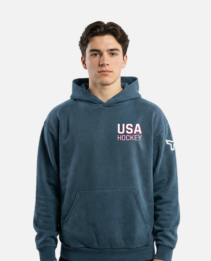SR USA HOCKEY HOODIE - NAVY