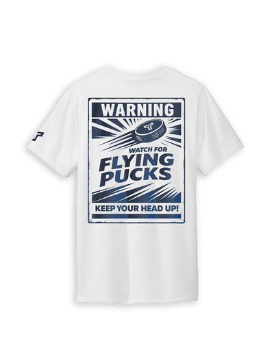 YTH FLYING PUCKS TEE - WHITE
