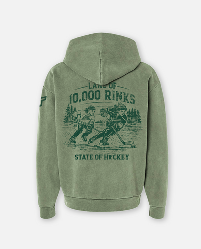 SR 10,000 RINKS HOODIE - GHOST GREEN