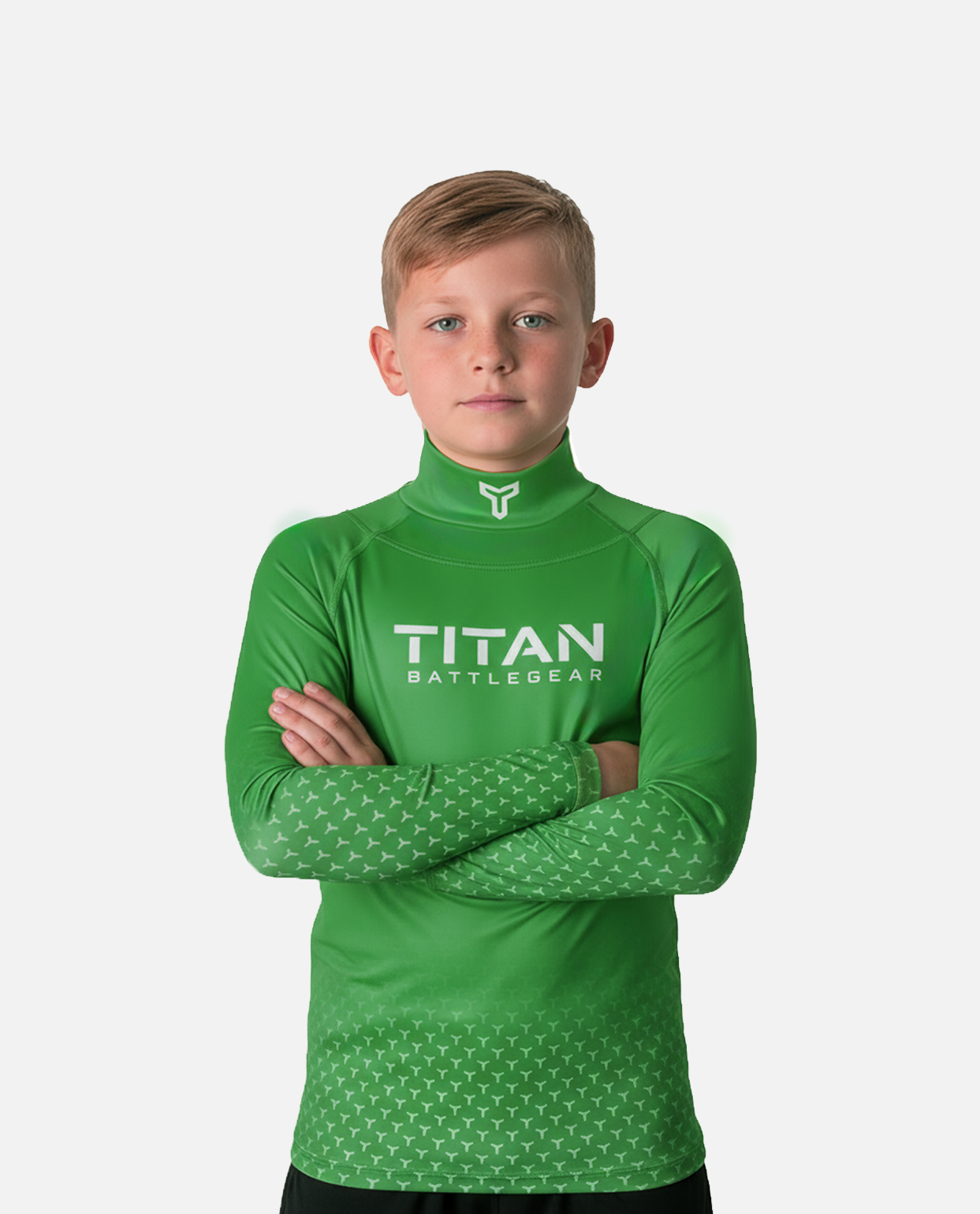 Cut Resistant Hockey Neck Guard Long Sleeve - Team Kelly Green