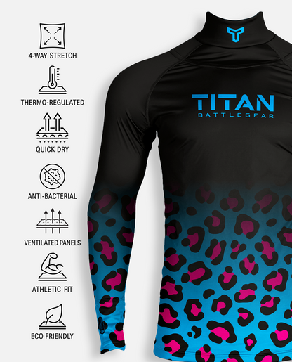 BG 2.0 LS NECK GUARD SHIRT - LEOPARD FADE