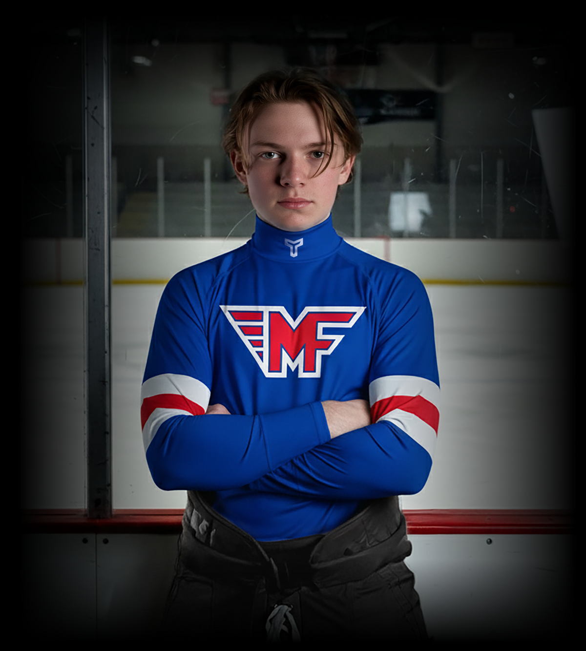 mid Fairfield titan battlegear neck guard hockey base layer 