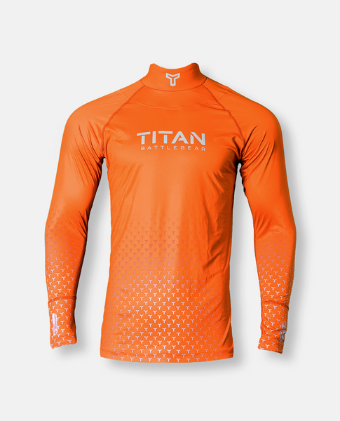 Cut Resistant Hockey Neck Guard Long Sleeve - Team Orange – Titan