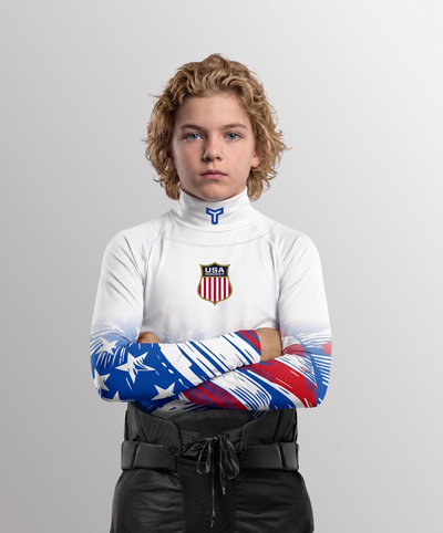 YTH CUT-RESISTANT BASELAYER 3.0 - USA HOCKEY (WHITE)